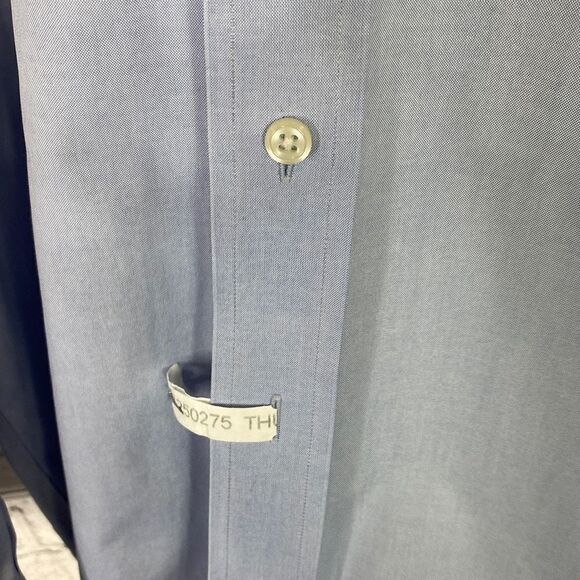Bundle 2 L.L. Bean Traditional Fit Wrinkle Free Cotton Shirts Blue 18‎ - Picture 6 of 11